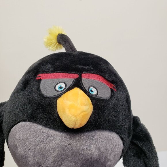 Angry Birds 10" Black Bomb Talking Stuffed Animal Plush - Picture 5 of 5